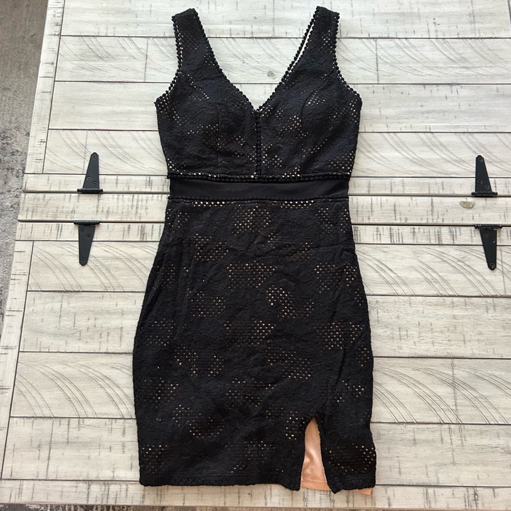 Black mini dress